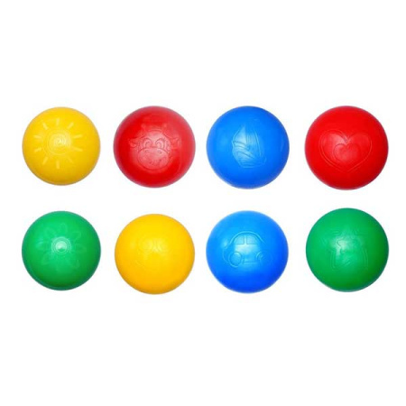 Шарики для сухого бассейна, разноцветные, 100 шт._2